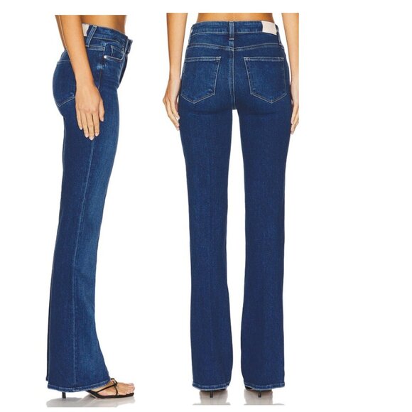 Paige High Rise Laurel Canyon Bootcut Jeans A Capella Size 33 - Picture 3 of 14